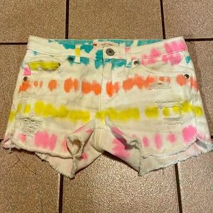 Kids colorful denim shorts
